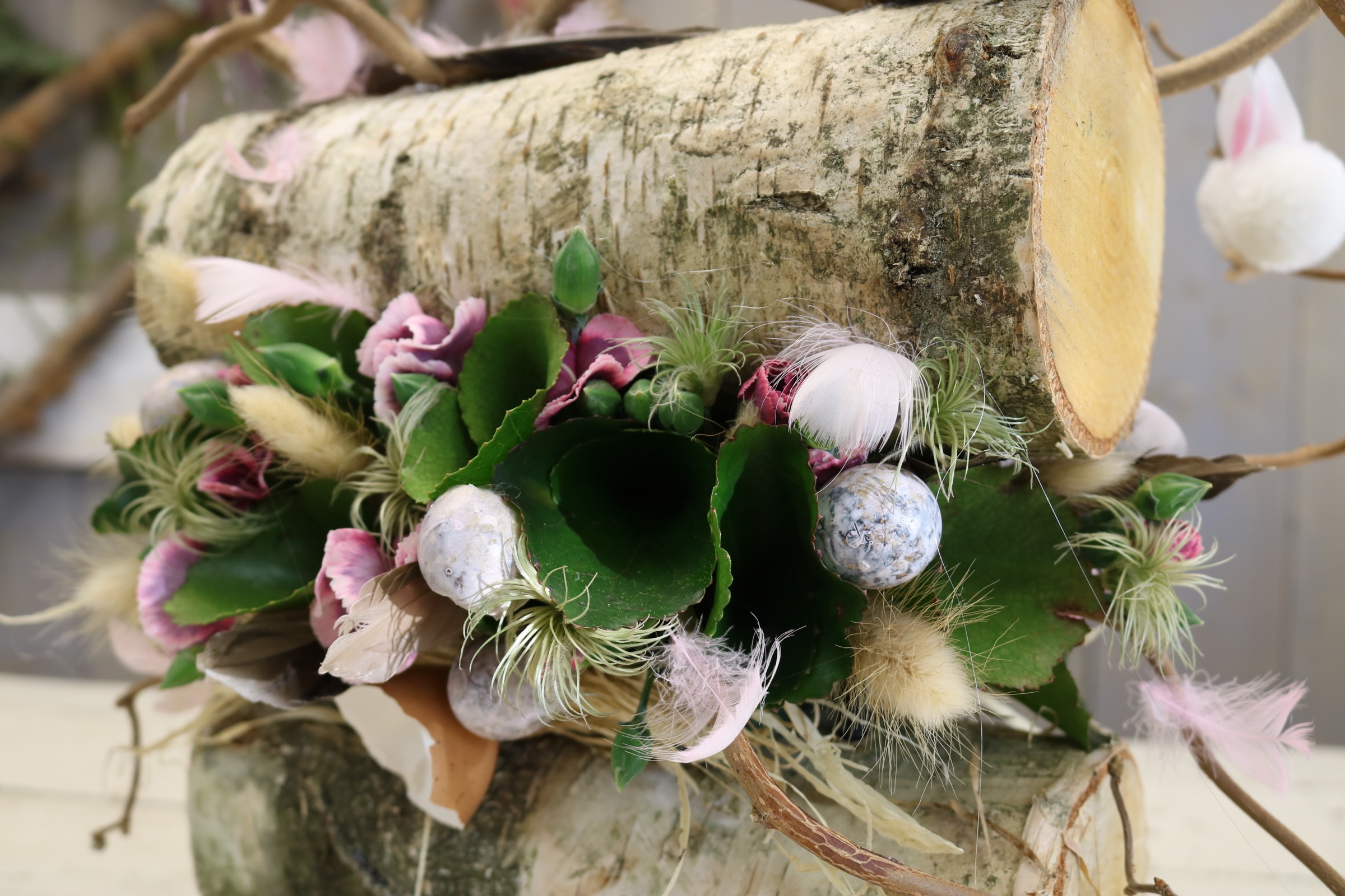 Easter piece of stacked wood