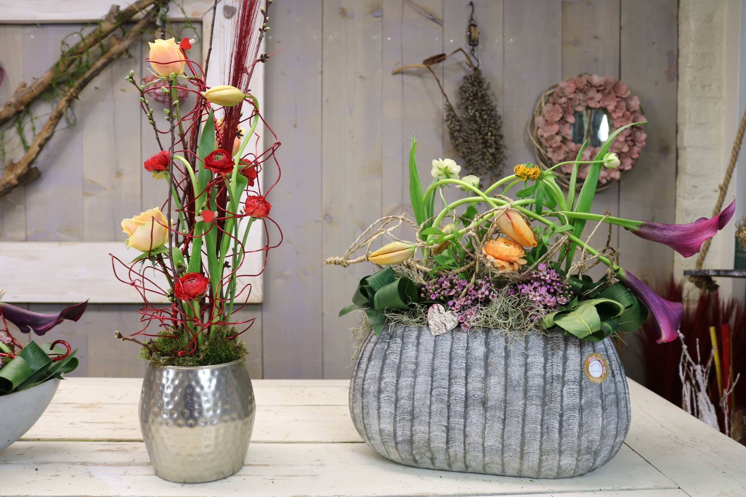 Valentine flower arrangement